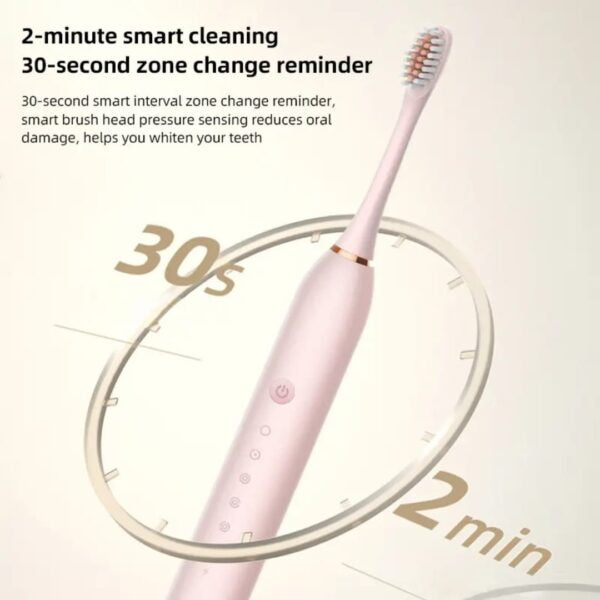 Electric Toothbrush – Rechargeable Sonic Cleaning Toothbrush with Soft Bristles